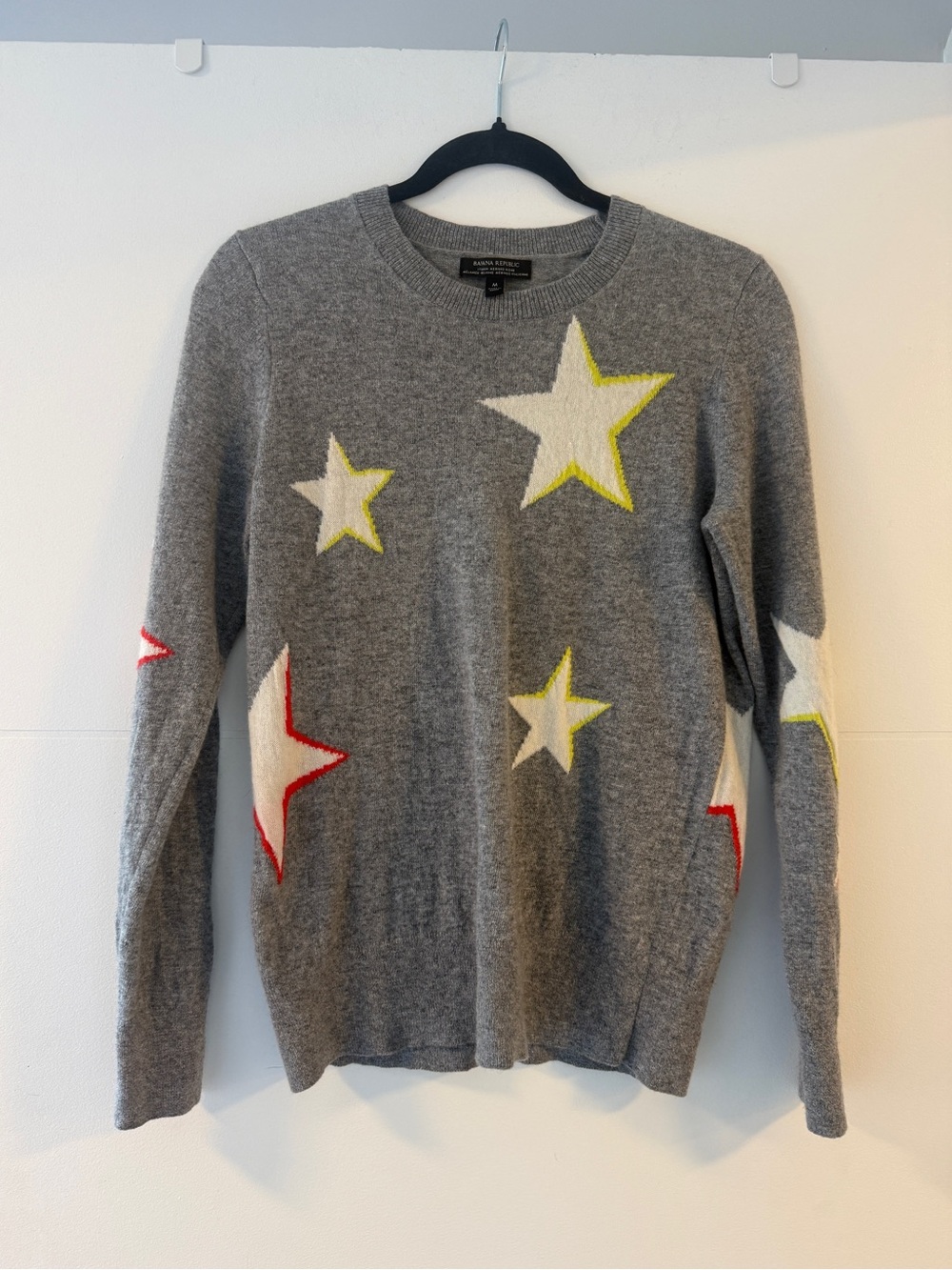 Banana Republic Italian Merino Wool Blend Star Sweater Size M